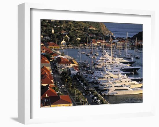 Yacht Harbour, Gustavia, St. Barts, French West Indes-Walter Bibikow-Framed Photographic Print