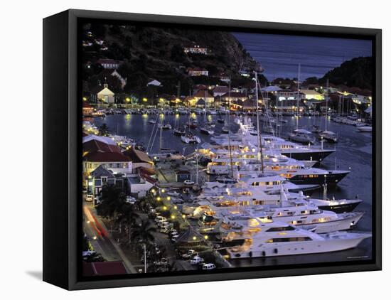 Yacht Harbour, Gustavia, St. Barts, French West Indes-Walter Bibikow-Framed Stretched Canvas