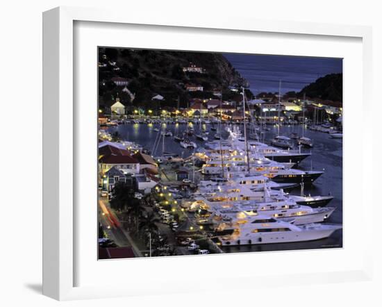 Yacht Harbour, Gustavia, St. Barts, French West Indes-Walter Bibikow-Framed Photographic Print