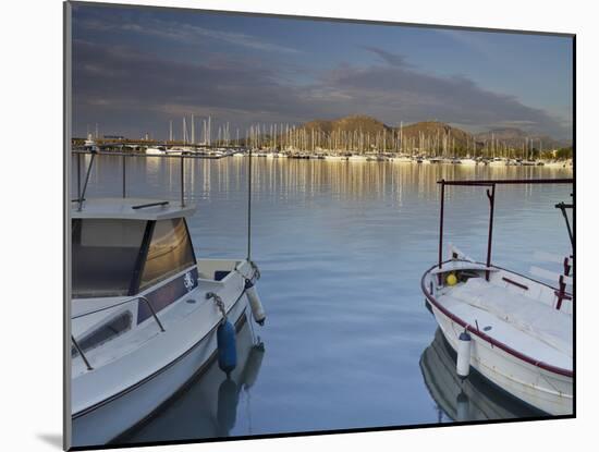 Yacht Harbour in Port D'Alcudia, Majorca, Spain-Rainer Mirau-Mounted Photographic Print