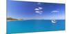 Yacht in Lagoon of Mana Island, Mamanuca Islands, Fiji-Ian Trower-Mounted Photographic Print