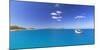 Yacht in Lagoon of Mana Island, Mamanuca Islands, Fiji-Ian Trower-Mounted Photographic Print