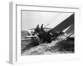 Yacht in Race, 1937-null-Framed Art Print