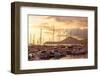 Yacht Marina at Sunset. Montenegro.-BTRSELLER-Framed Photographic Print