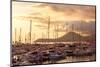 Yacht Marina at Sunset. Montenegro.-BTRSELLER-Mounted Photographic Print