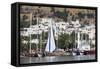 Yacht Marina, Bodrum, Anatolia, Turkey, Asia Minor, Eurasia-Richard Cummins-Framed Stretched Canvas