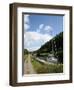 Yacht Moored in Crinan Canal, Highlands, Scotland, United Kingdom, Europe-David Lomax-Framed Photographic Print