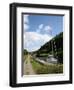 Yacht Moored in Crinan Canal, Highlands, Scotland, United Kingdom, Europe-David Lomax-Framed Photographic Print