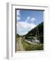 Yacht Moored in Crinan Canal, Highlands, Scotland, United Kingdom, Europe-David Lomax-Framed Photographic Print