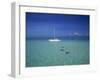 Yacht Moored in the North Sound, with Stringrays Visible Beneath the Water, Cayman Islands-Tomlinson Ruth-Framed Photographic Print