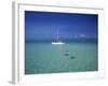 Yacht Moored in the North Sound, with Stringrays Visible Beneath the Water, Cayman Islands-Tomlinson Ruth-Framed Photographic Print