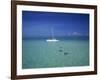 Yacht Moored in the North Sound, with Stringrays Visible Beneath the Water, Cayman Islands-Tomlinson Ruth-Framed Photographic Print