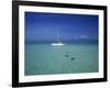 Yacht Moored in the North Sound, with Stringrays Visible Beneath the Water, Cayman Islands-Tomlinson Ruth-Framed Photographic Print
