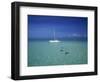 Yacht Moored in the North Sound, with Stringrays Visible Beneath the Water, Cayman Islands-Tomlinson Ruth-Framed Photographic Print