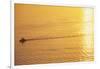 Yacht on Elliott Bay at Sunset-Paul Souders-Framed Photographic Print