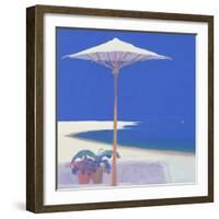 Yacht Passing the Terrace, 1999-John Miller-Framed Giclee Print