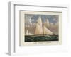 Yacht “Puritan” of Boston-Currier & Ives-Framed Art Print