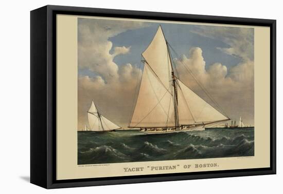 Yacht "Puritan" of Boston-null-Framed Stretched Canvas