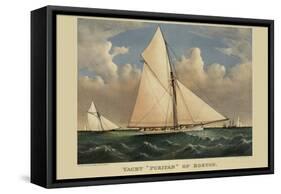 Yacht "Puritan" of Boston-null-Framed Stretched Canvas