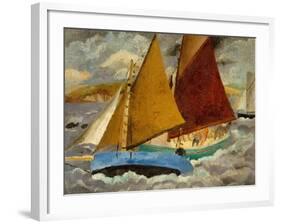 Yacht Race at Portscato, Cornwall, 1928-Christopher Wood-Framed Giclee Print