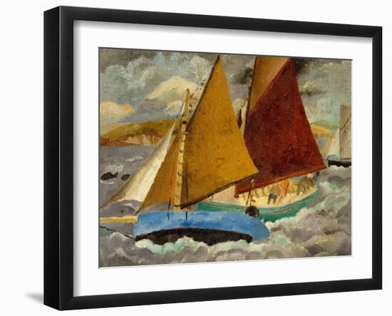 Yacht Race at Portscato, Cornwall, 1928-Christopher Wood-Framed Giclee Print