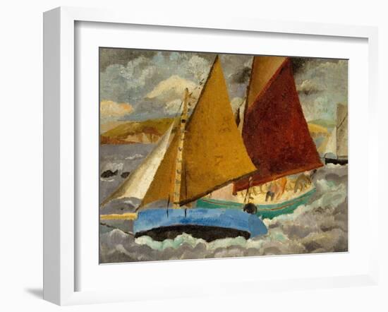 Yacht Race at Portscato, Cornwall, 1928-Christopher Wood-Framed Giclee Print