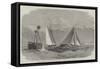 Yacht-Race Between the Thought and the Torpid, Off the Nab Light, in the Solent-Edwin Weedon-Framed Stretched Canvas