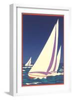 Yacht Race, Graphics-null-Framed Art Print