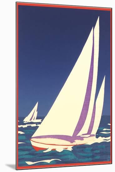 Yacht Race, Graphics-null-Mounted Art Print