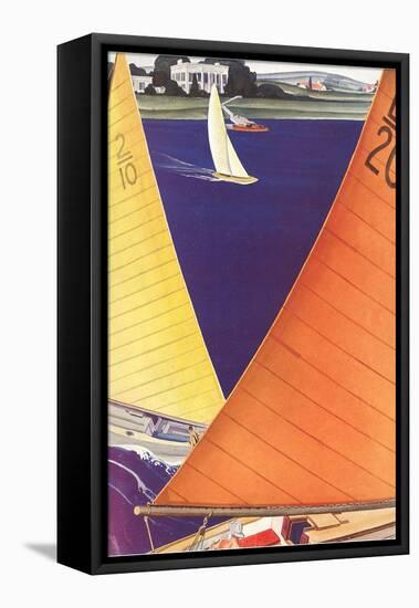 Yacht Race, Graphics-null-Framed Stretched Canvas