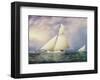 Yacht Race in New York Harbor-James^ E Buttersworth-Framed Giclee Print