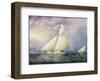 Yacht Race in New York Harbor-James^ E Buttersworth-Framed Giclee Print