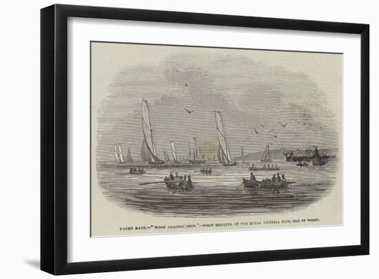 Yacht Race, Wood Against Iron, First Regatta of the Royal Victoria Club, Isle of Wight-null-Framed Giclee Print