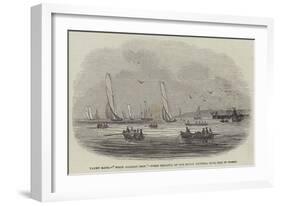 Yacht Race, Wood Against Iron, First Regatta of the Royal Victoria Club, Isle of Wight-null-Framed Giclee Print