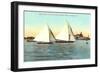 Yacht Races off Coronado, San Diego, California-null-Framed Art Print