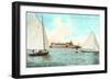 Yacht Racing off Hotel del Coronado, California-null-Framed Art Print