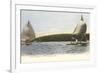 Yacht Racing on Lake Geneva, Wisconsin-null-Framed Premium Giclee Print