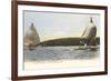 Yacht Racing on Lake Geneva, Wisconsin-null-Framed Premium Giclee Print