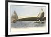 Yacht Racing on Lake Geneva, Wisconsin-null-Framed Premium Giclee Print