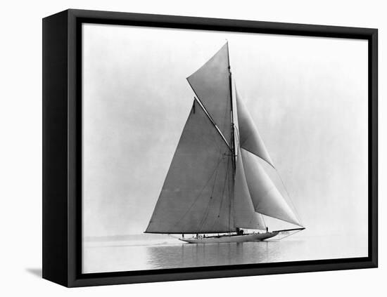 Yacht Reliance at Full Sail-null-Framed Stretched Canvas