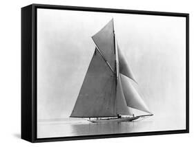 Yacht Reliance at Full Sail-null-Framed Stretched Canvas