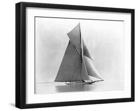 Yacht Reliance at Full Sail-null-Framed Premium Photographic Print