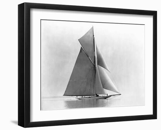 Yacht Reliance at Full Sail-null-Framed Photographic Print