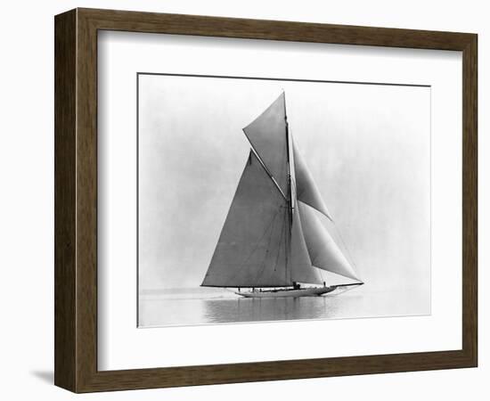 Yacht Reliance at Full Sail-null-Framed Photographic Print