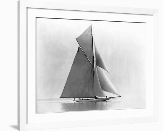 Yacht Reliance at Full Sail-null-Framed Photographic Print