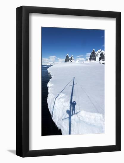 Yacht's Shadow and Iceberg, Antarctica-Paul Souders-Framed Photographic Print