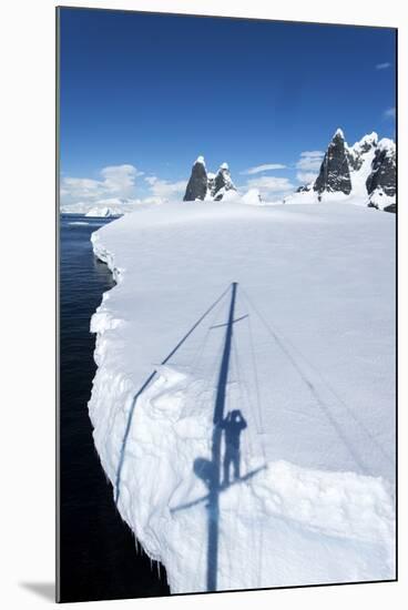 Yacht's Shadow and Iceberg, Antarctica-Paul Souders-Mounted Photographic Print