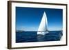 Yacht Sailing at Competition.-De Visu-Framed Photographic Print