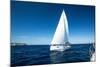 Yacht Sailing at Competition.-De Visu-Mounted Photographic Print