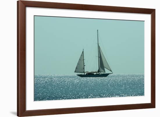 Yacht Sailing in Mediterranean during Summer-ilker canikligil-Framed Photographic Print